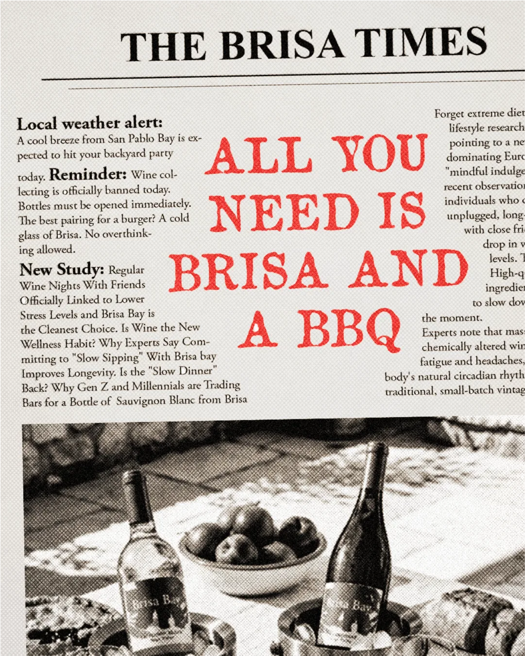 The Brisa Times newspaper graphic